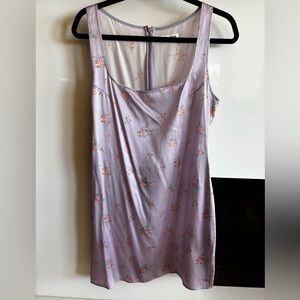 Reformation Lilac Floral Mini Dress